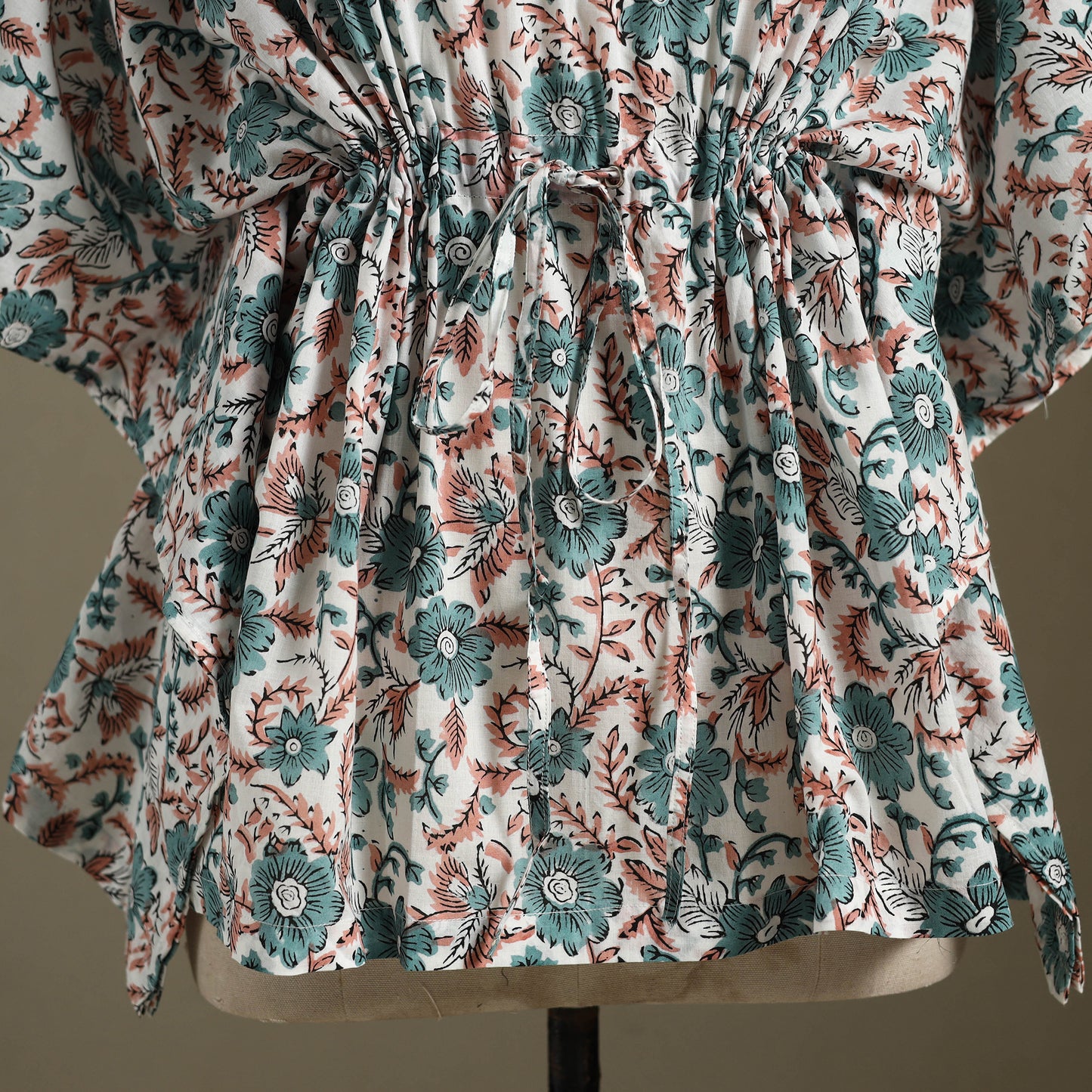 Sanganeri Block Print Cotton Kaftan (Short)