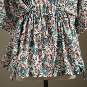 Sanganeri Block Print Cotton Kaftan (Short)