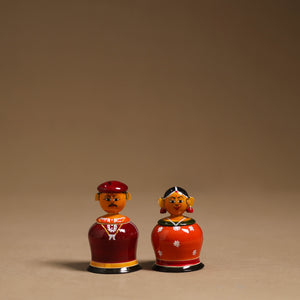 Couple - Etikoppaka Handcrafted Wood Decor Item 06