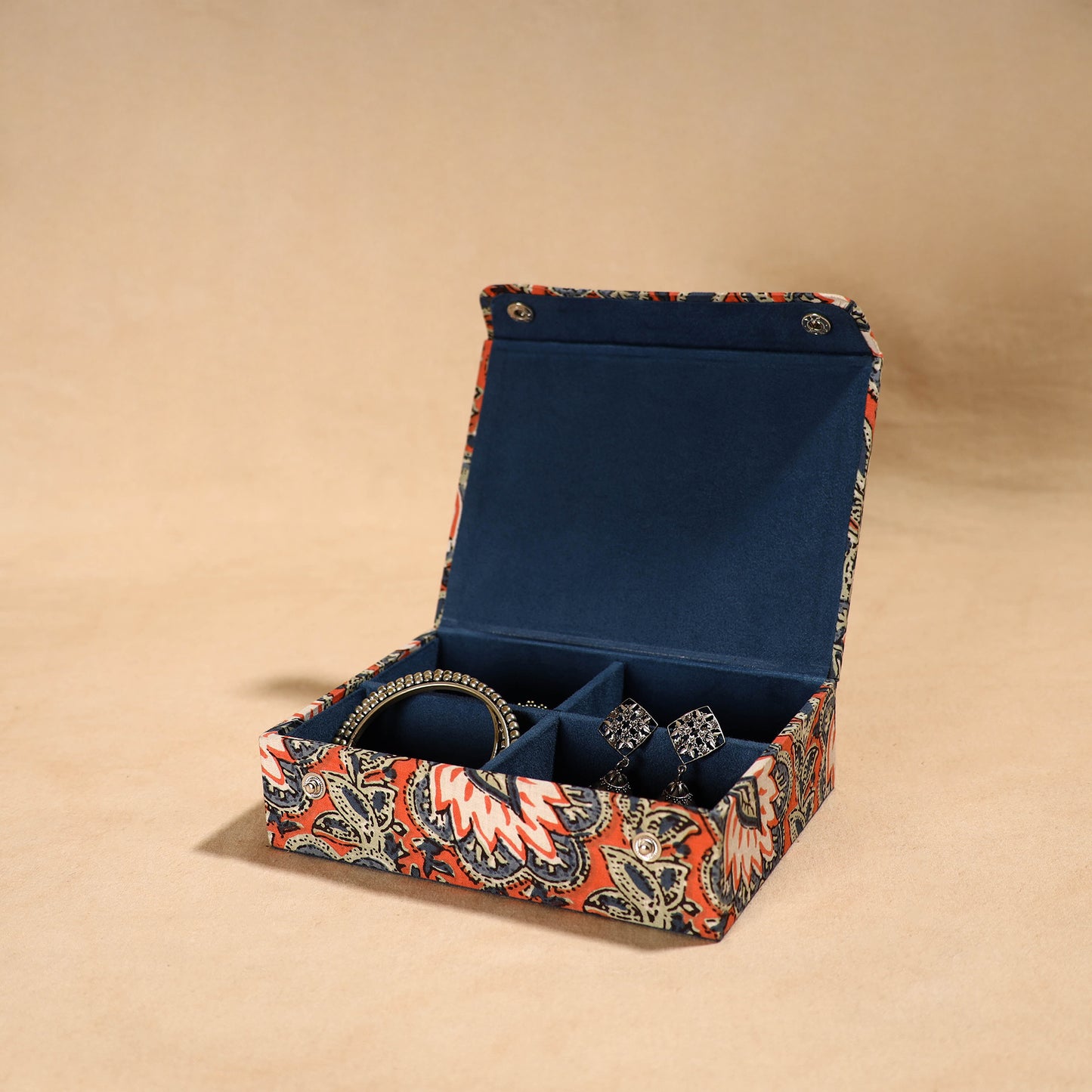 Floral Printed Handcrafted jewellery Box (7 x 5 in) 25