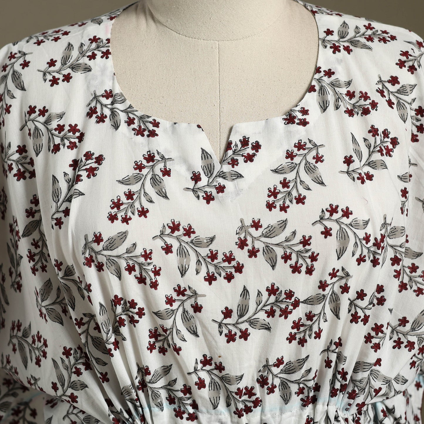 Sanganeri Block Print Cotton Kaftan (Short)