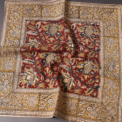 Pedana Kalamkari Block Printed Cotton Napkin (18 x 18 in)