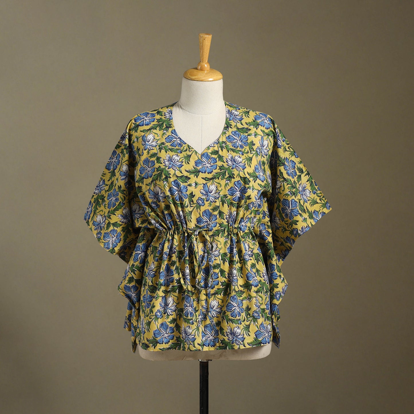 Sanganeri Block Print Cotton Kaftan (Short)