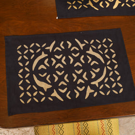 Black - Barmer Applique Cutwork Dining Table Runner with Mat Set 10