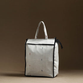 White Handmade Cotton Shopping Hand bag