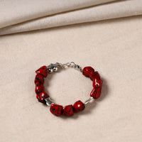 Handmade German Silver Beaded Bracelet 05