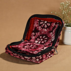 Pink Handmade 4 Pockets Cotton Jewelry Bag 