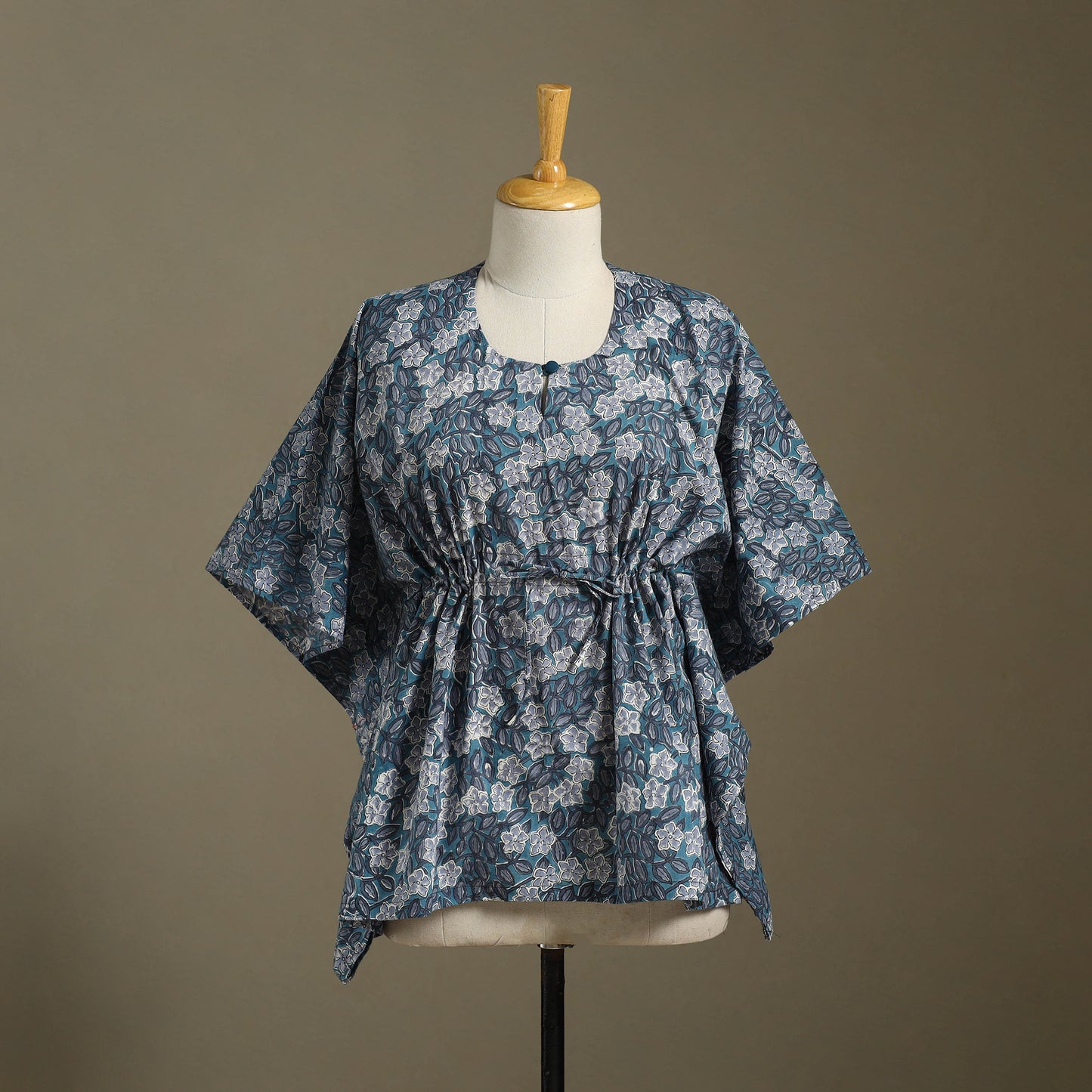 Sanganeri Block Print Cotton Kaftan (Short)