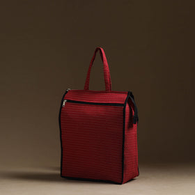 Red Handmade Cotton Shopping Hand bag