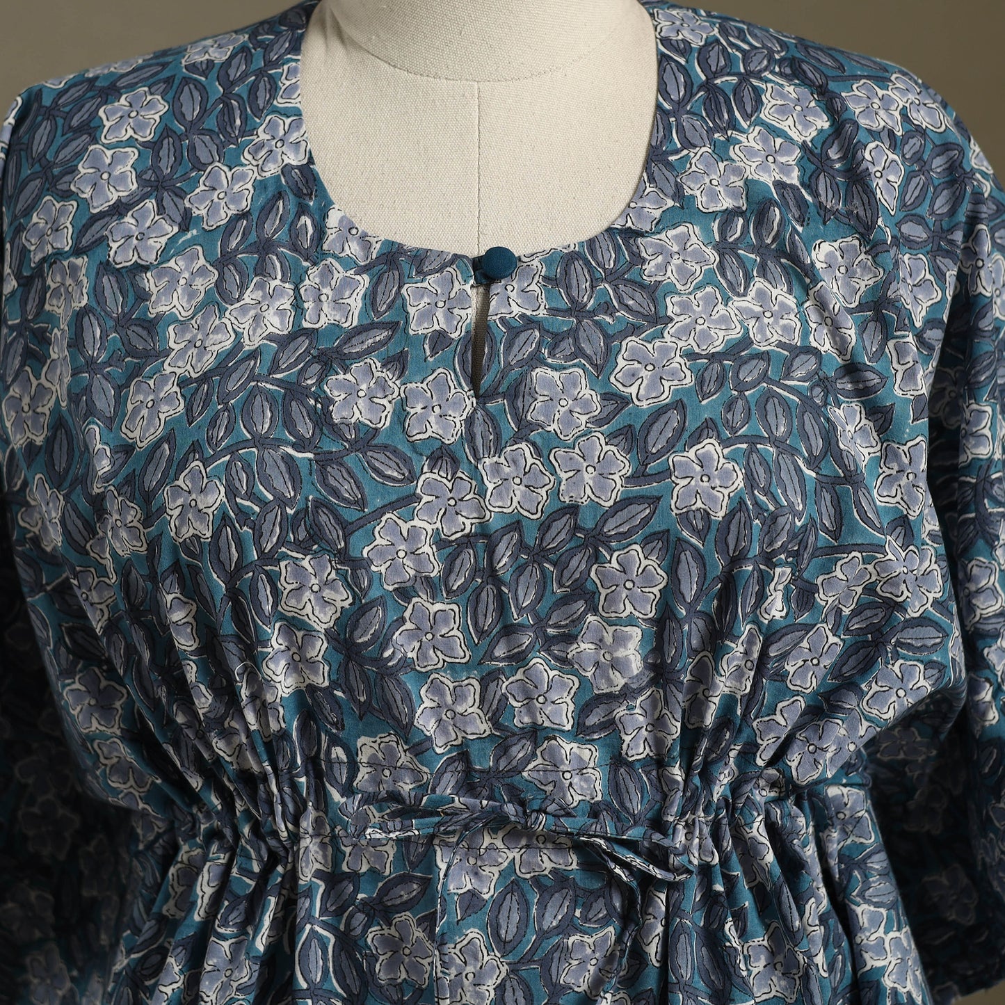 Sanganeri Block Print Cotton Kaftan (Short)