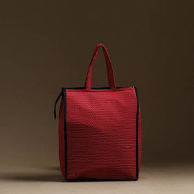 Red Handmade Cotton Shopping Hand bag