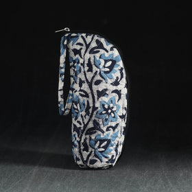 Blue Handmade Cotton 1L Water Bottle Cover