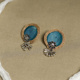 White - handmade gs jute fabart necklace set 03