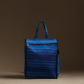 Blue Handmade Cotton Shopping Hand bag