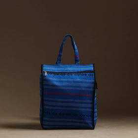 Blue Handmade Cotton Shopping Hand bag