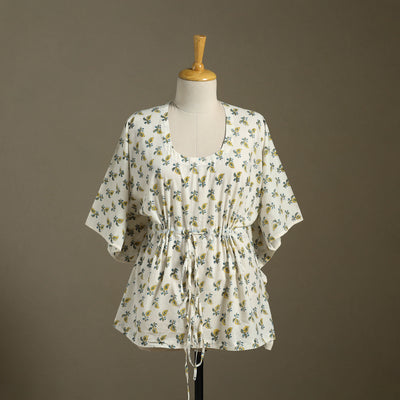 Sanganeri Block Print Cotton Kaftan (Short)