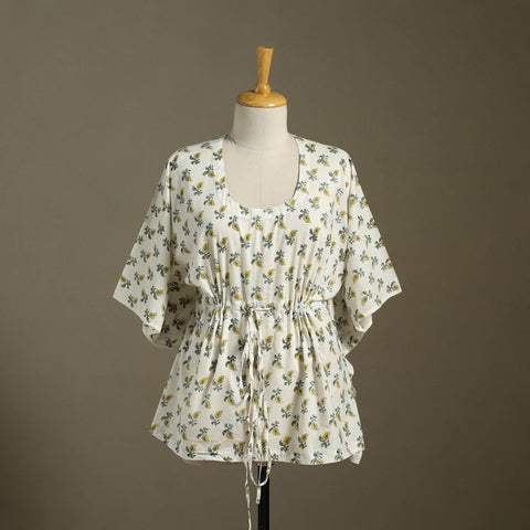 Sanganeri Block Print Cotton Kaftan (Short)