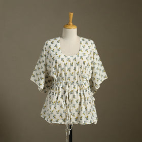 Sanganeri Block Print Cotton Kaftan (Short)