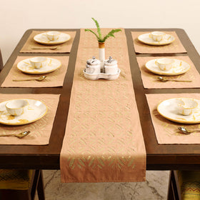 Barmer Applique Cutwork Dining Table Runner with Mat Set 12