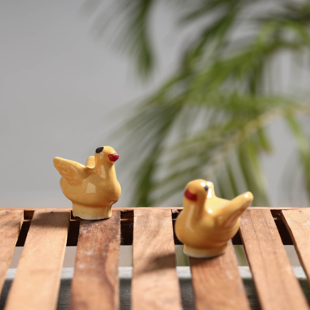 Bird - Handcrafted Ceramic Toys (Set of 2)