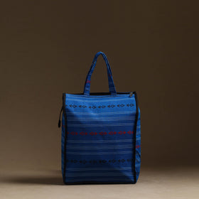 Blue Handmade Cotton Shopping Hand bag