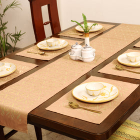 Barmer Applique Cutwork Dining Table Runner with Mat Set 12