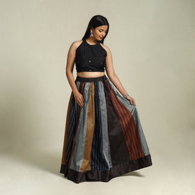 Buy Multicolor Khun Patchwork 24 Kali Cotton Long Skirt