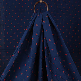 Blue - Kutch Bandhani Tie-Dye Pure Mul Cotton Fabric 31