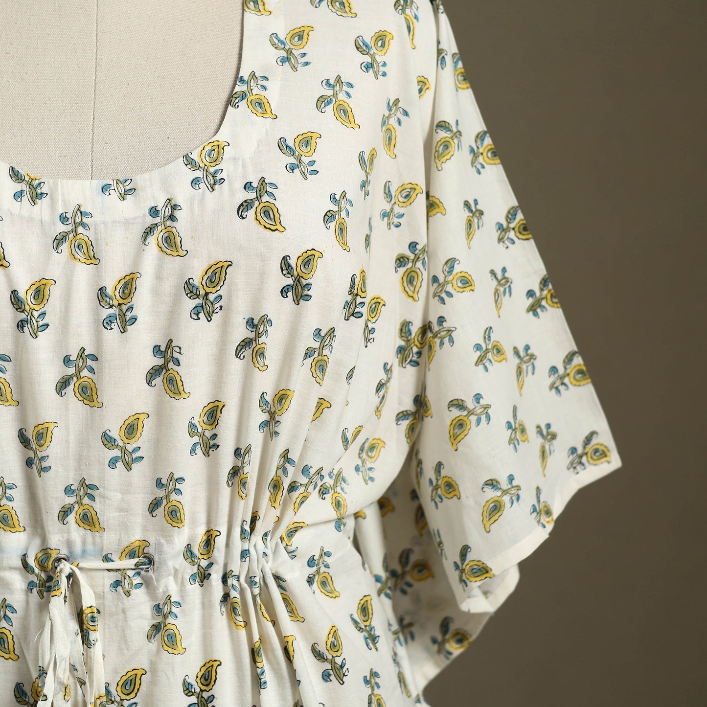 Sanganeri Block Print Cotton Kaftan (Short)