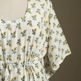 Sanganeri Block Print Cotton Kaftan (Short)