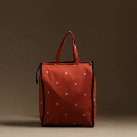 Red Handmade Cotton Shopping Hand bag