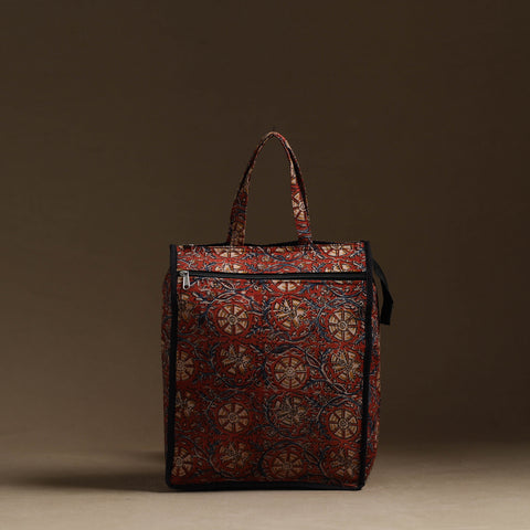 Red Handmade Cotton Shopping Hand bag