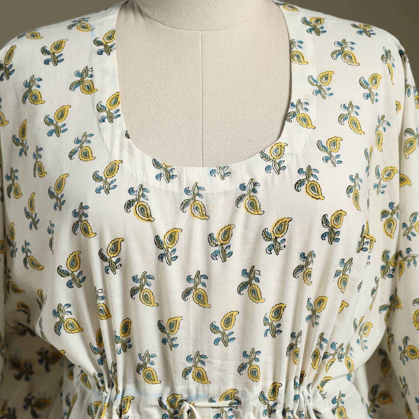 Sanganeri Block Print Cotton Kaftan (Short)