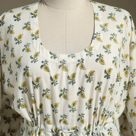 Sanganeri Block Print Cotton Kaftan (Short)
