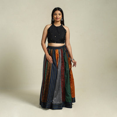 Buy Multicolor Khun Patchwork 24 Kali Cotton Long Skirt
