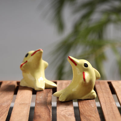 Dolphin - Handcrafted Ceramic Toys (Set of 2)