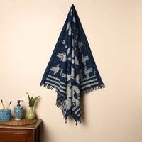 Blue - Handloom Block Printed Cotton Bindaas Towel 15