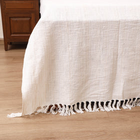 Bijnor Pure Handloom Cotton Double Bed Sheet (108 x 90 in) 01