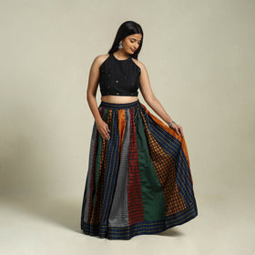 Buy Multicolor Khun Patchwork 24 Kali Cotton Long Skirt