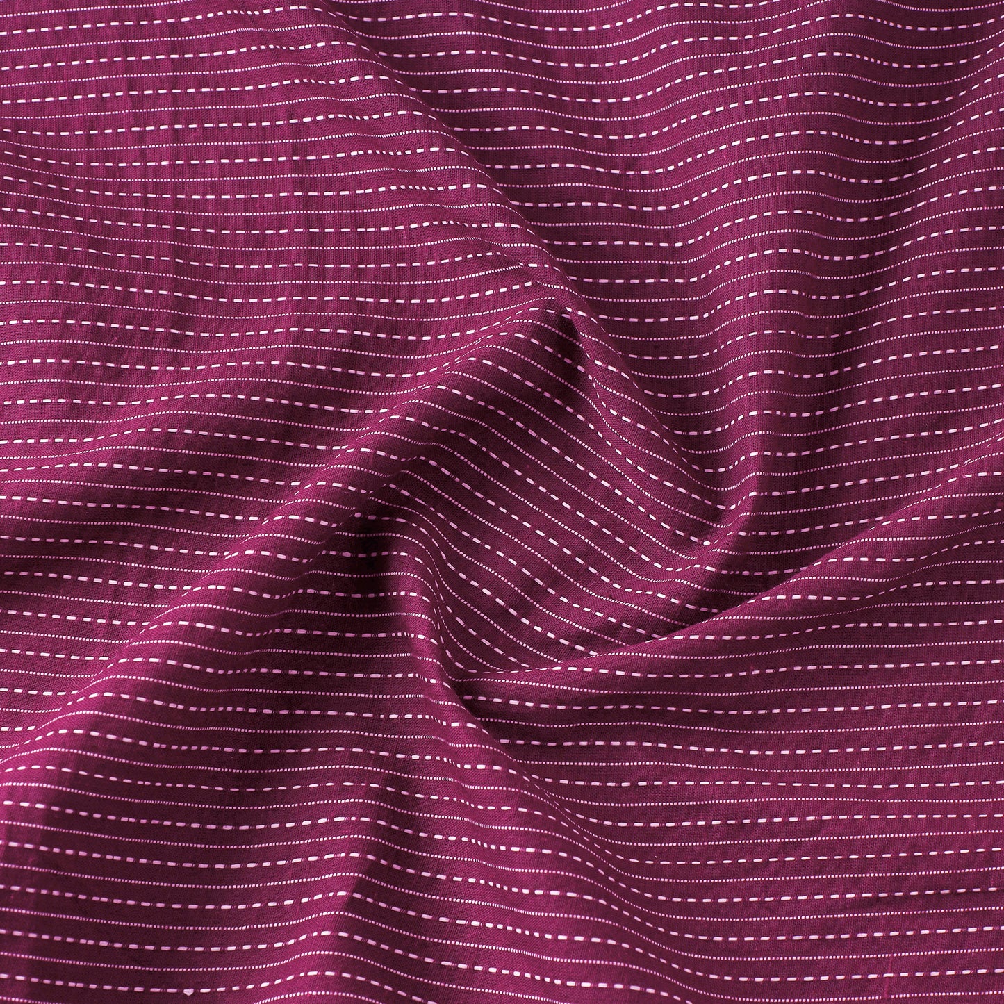 Purple - Prewashed Running Stitch Cotton Fabric 25