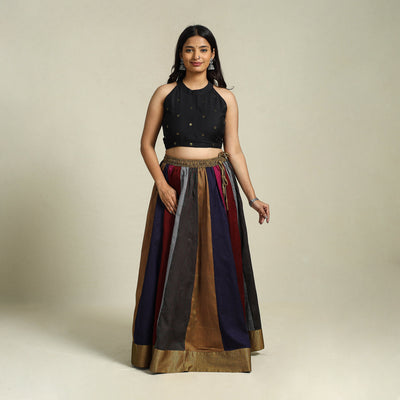  Multicolor Khun Patchwork 24 Kali Cotton Long Skirt