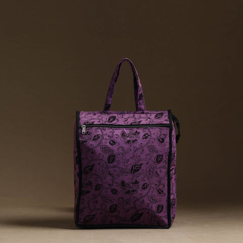 Purple Handmade Cotton Shopping Hand bag