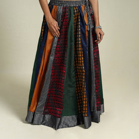 Buy Multicolor Khun Patchwork 24 Kali Cotton Long Skirt