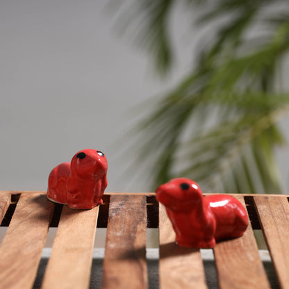 Dog - Handcrafted Ceramic Toys (Set of 2)