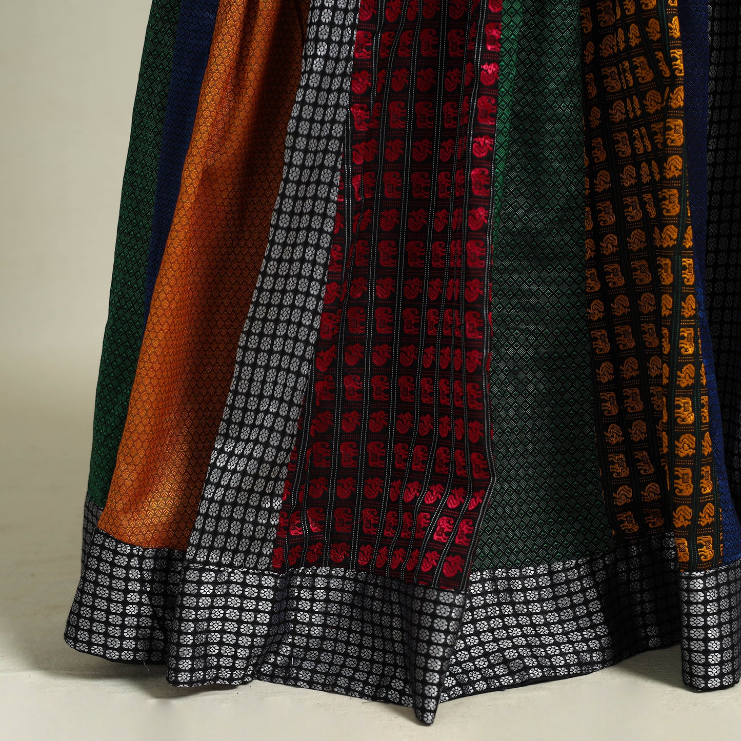 Buy Multicolor Khun Patchwork 24 Kali Cotton Long Skirt