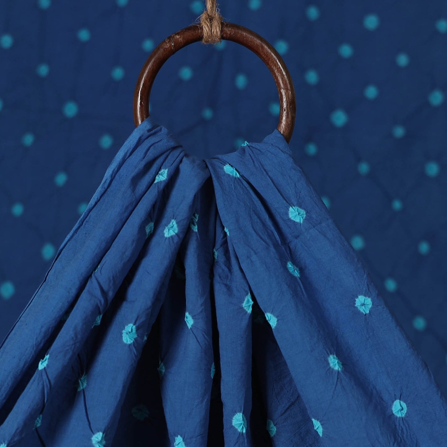 Blue - Kutch Bandhani Tie-Dye Pure Mul Cotton Fabric 22
