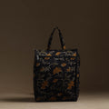 Black Handmade Cotton Shopping Hand bag