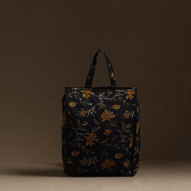 Black Handmade Cotton Shopping Hand bag