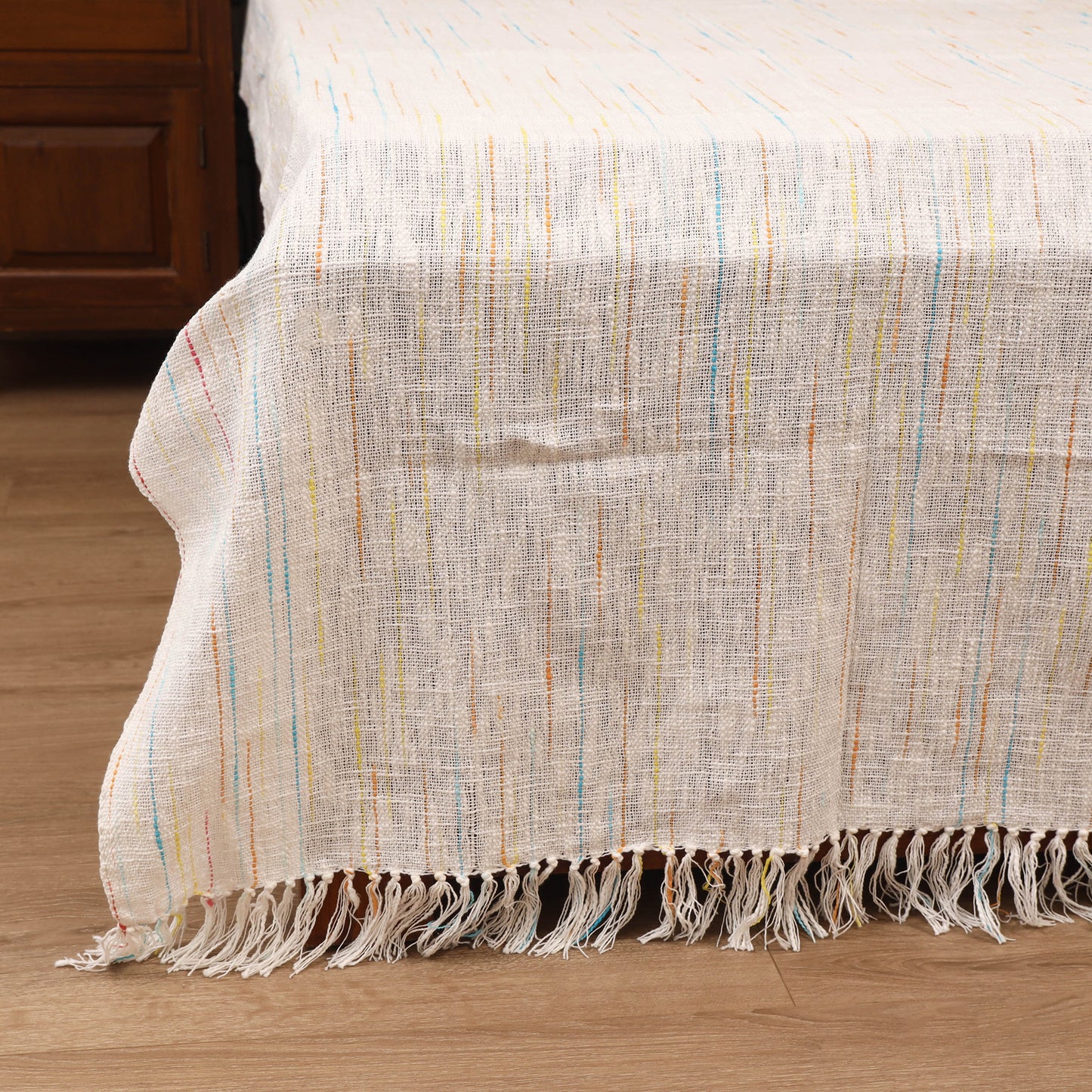 Bijnor Pure Handloom Cotton Double Bed Sheet (108 x 90 in) 03
