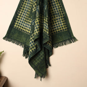 Green - Handloom Block Printed Cotton Bindaas Towel 05
